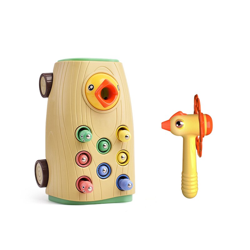 Montessori Puzzel Speelgoed 3D Cognitieve Aardbei Grijpen Vermogen Houten Speelgoed Vroege Educatief Puzzel Vangst Worm Game Baby Speelgoed: 5 in 1 WT306
