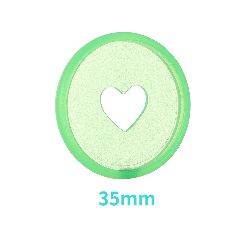 35mm 100PCS color disc loose-leaf button notebook binding ring DIY mushroom hole hand book learning office binding supplies: Green