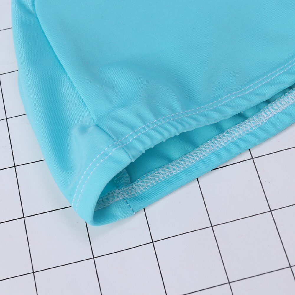 Zachte badmuts voor volwassenen, polyester doek, badmuts voor mannen en vrouwen, badmutsen voor watersport (lichtblauw)