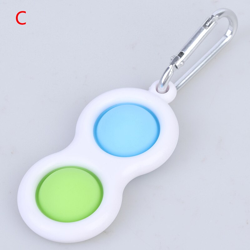 Simple Dimple Fidget Toys Fat Brain Toys Stress Relief Keychain Hand Sensory Toy: C