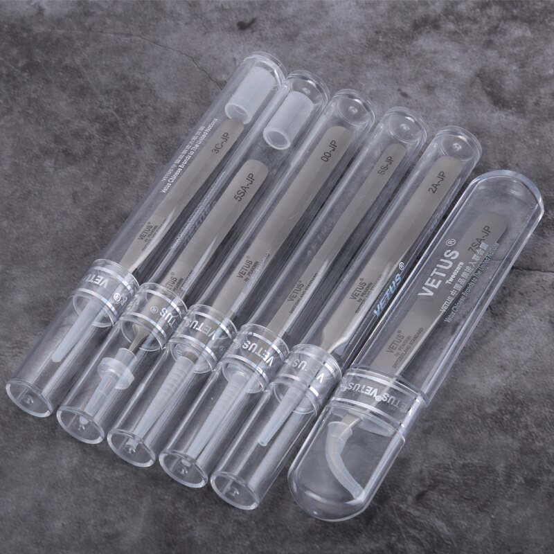 Pinzas de precisión de alta dureza de acero inoxidable sin pinza magnética serie Vetus JP 00-JP 7SA-JP para herramientas de reparación de teléfonos móviles