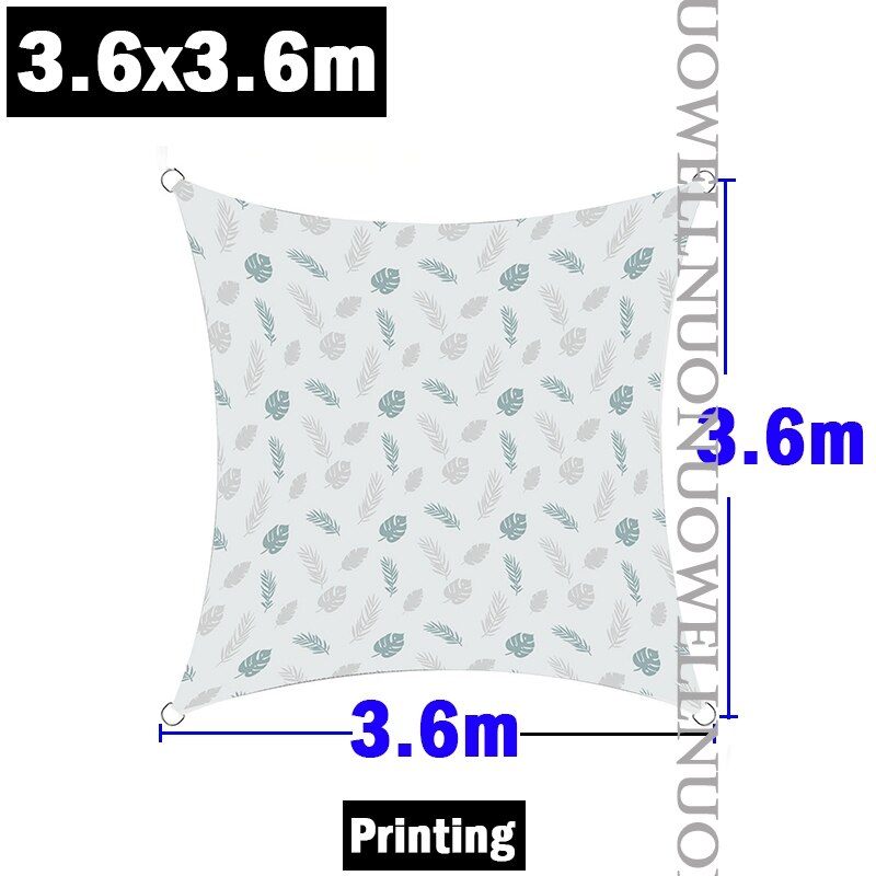 Beautiful Garden Sun Shade Sail Rectangle Waterproof Awning For Outdoor Garden Beach Camping Patio Pool Car Sunshade Sails: 3.6x3.6m