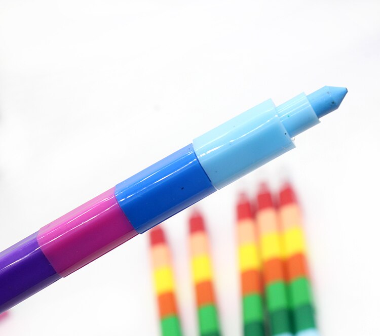 A18 bloques de lápices de cera para pintar 12 colores dibujo lápiz de Color los niños de la Escuela de escritura bolígrafos de papelería de