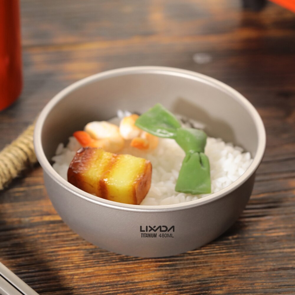 Lixada Titanium Kommen Camping Pan Fruit Groente Diner Kom Plaat Voedsel Container Voor Thuis Outdoor Camping Wandelen Picknick