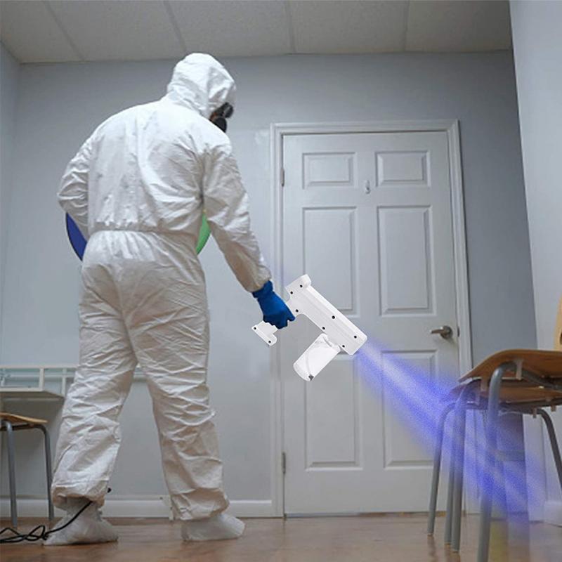 Nano Atomizing Disinfection Sprayer Gun Blue Light Steam Sterilization Handheld Wireless Gun Sanitizing Spray Fogger Nebulizers