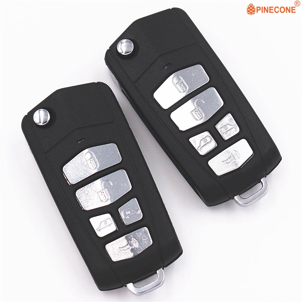 PINECONE for Kia Carnival Sedona Royale Hyundai Entourage 5 Button Key Modified Flip Folding Car Key Fob Shell Case
