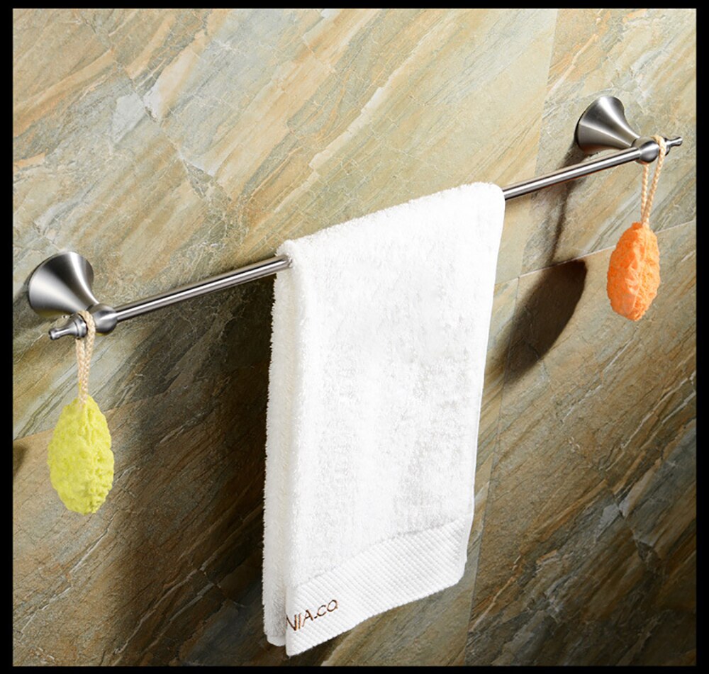 Bathroom Hardware Set Black Robe Hook Towel Rail Bar Rack Bar Shelf Tissue Paper Holder Toothbrush Holder Bathroom Accessories: Single Bar