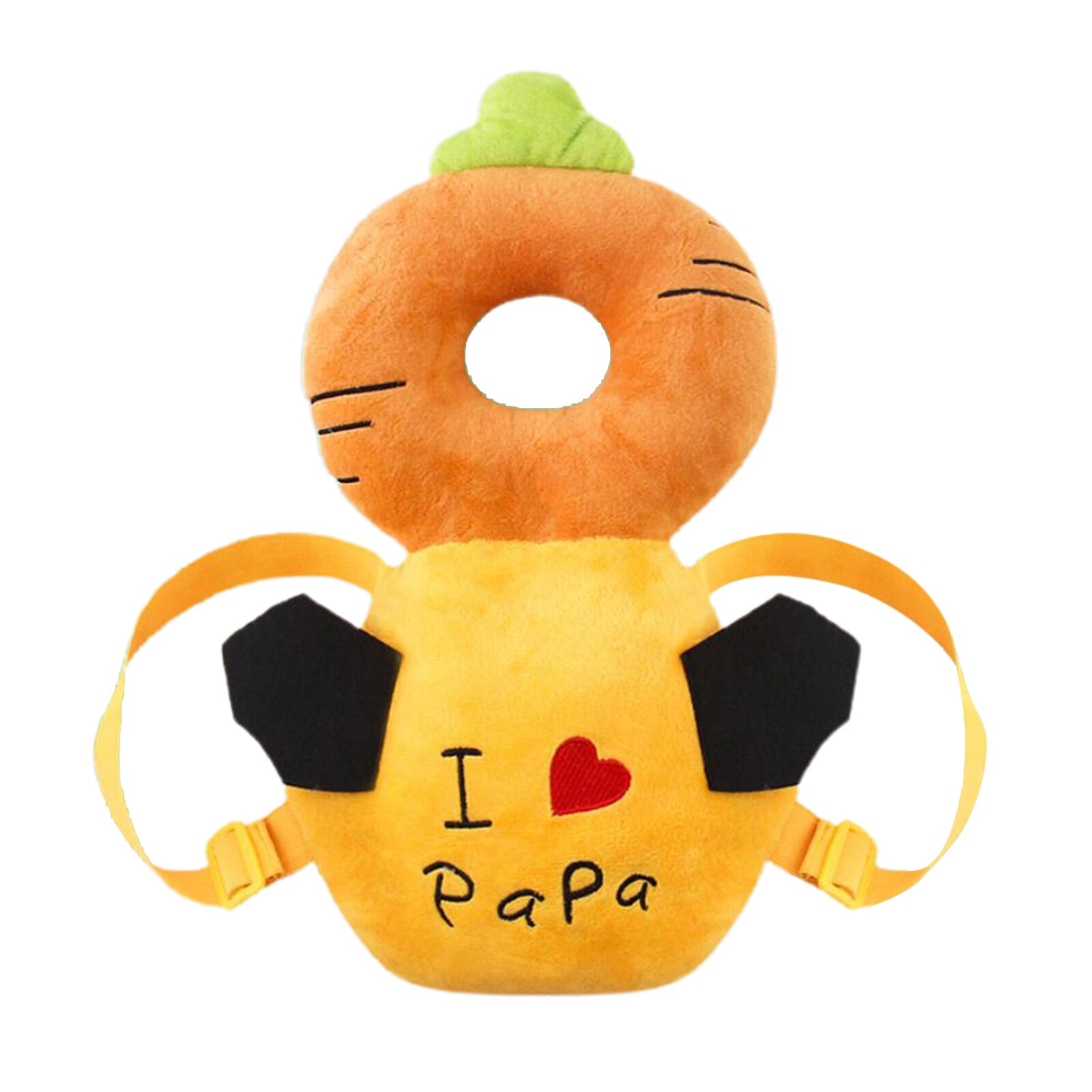 Head Protection Pad Infant Headrest Pillow Resistance Safety Cushion: Carrot Flannel