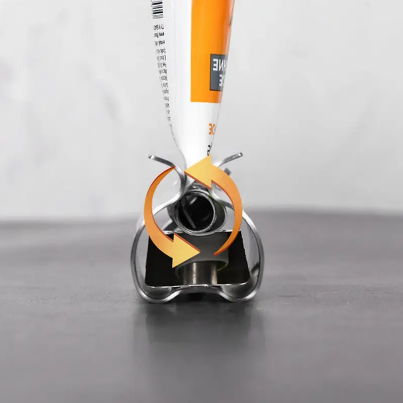 Stainless steel toothpaste squeezer Manual rotation facial cleanser toothpaste squeezer