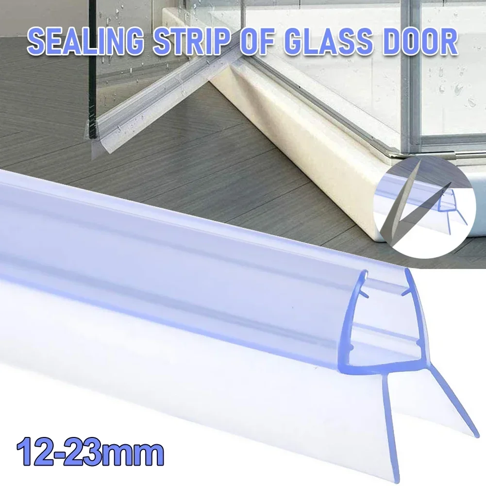 Bande d'étanchéité pour écrans et portes de bain-douche, 50cm, 2 pièces, convient aux joints en verre de 4-6mm, bande d'étanchéité pour écran de douche, barre météo de salle de bains