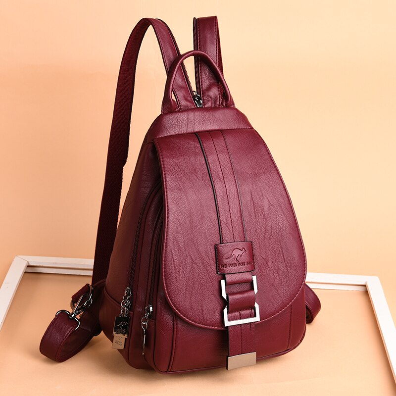 Vrouwen Lederen Rugzakken Vintage Vrouwelijke Schoudertas Sac a Dos Reizen Dames Bagpack Grote Mochilas Schooltassen Voor Meisjes