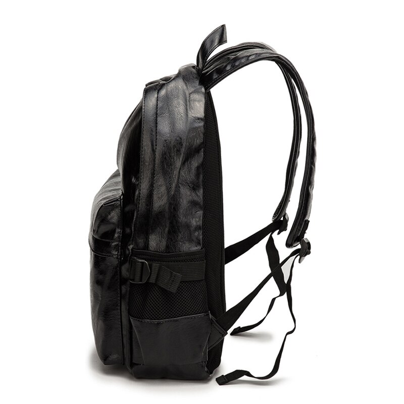 Mochila Vintage de cuero sintético suave para hombre, bolso de hombro antirrobo con doble cremallera, de gran capacidad, informal, para viaje