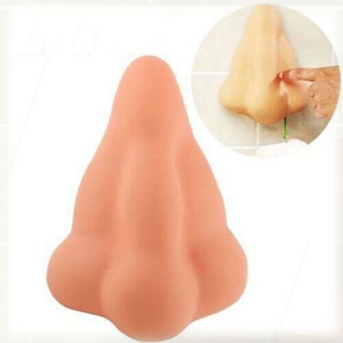 Dispensador de jabón con ventosa en forma de nariz, accesorios de baño para champú y Gel de ducha, ,