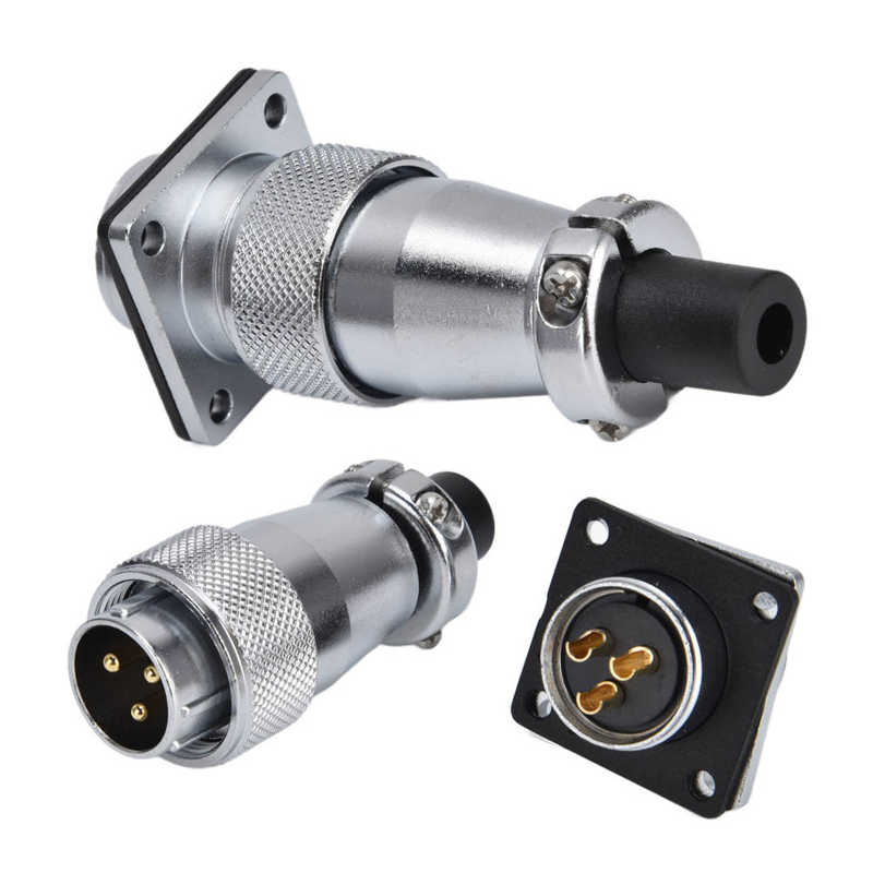 3 Pin Aviation Connector Stable WS20 Aviation Connector AC 500V for Computer for Post