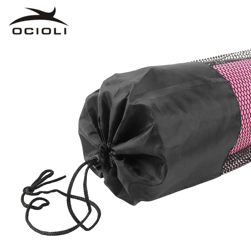 Sort yoga rygsæk yoga mat taske vandtæt rygsæk yoga taske nylon pilates bærer mesh justerbar rem sport værktøj bekvemmelighed