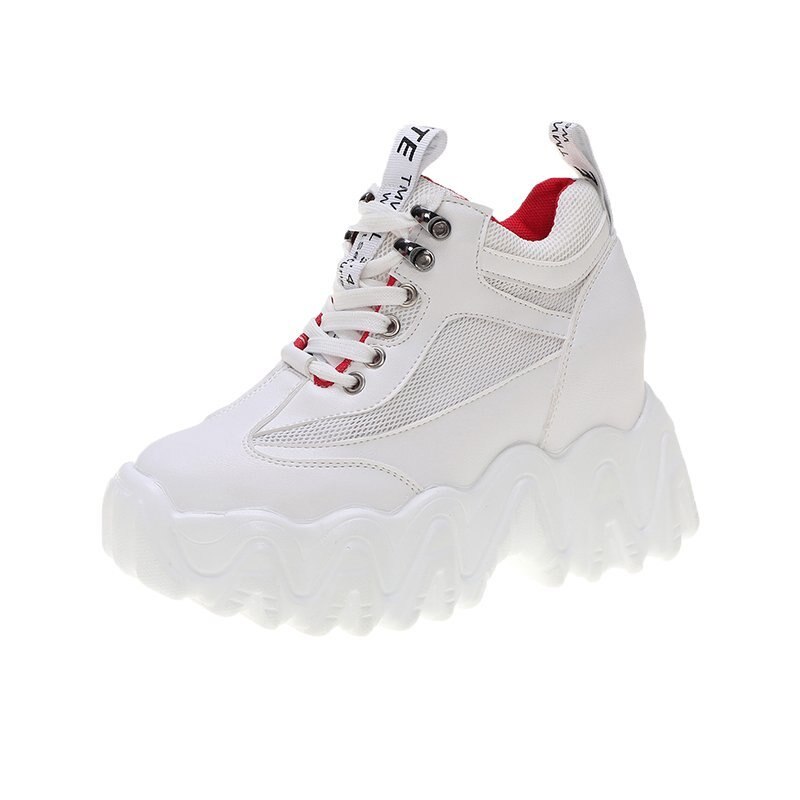 Chunky Sneakers For Women Ulzzang Platform 10cm Super High Wedge Shoes Woman Casual Shoes Ladies Trainers Female
