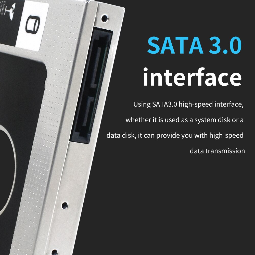 5 st tishric optibay universal 2nd ssd hdd caddy 9.5 12.7mm sata 3.0 hårddisk box hölje 2.5 för laptop dvd-rom