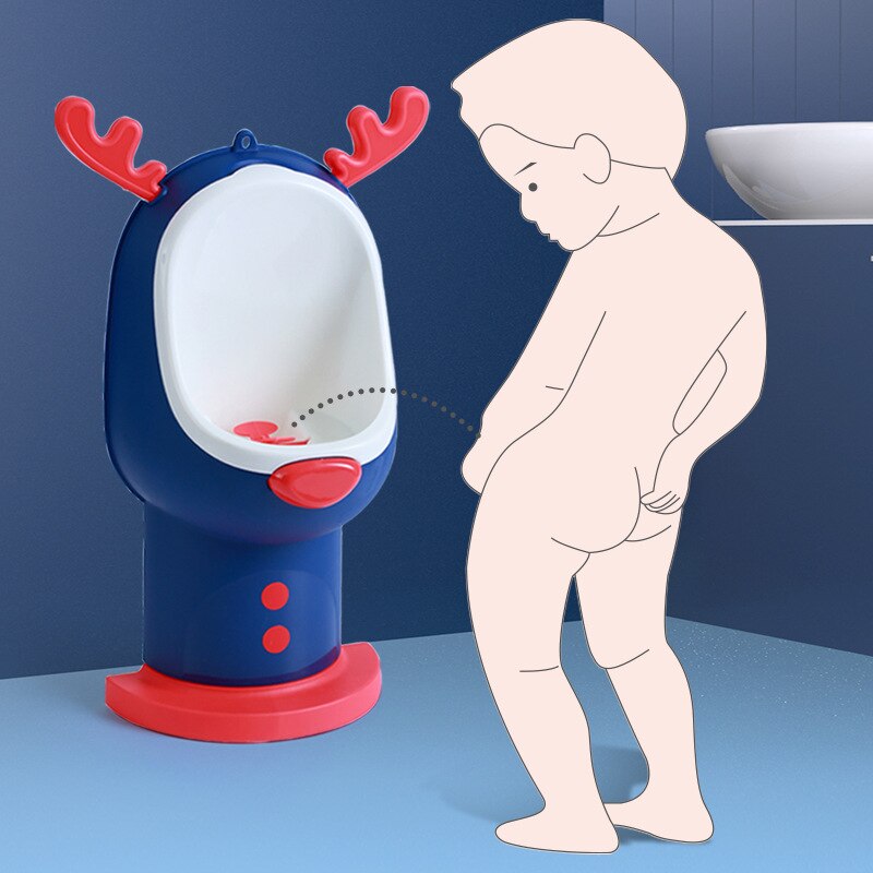 Urinario de pie para niños, inodoro montado en la pared, altura ajustada, orinal de ciervo, adaptador de baño para entrenador de orina, 2 colores