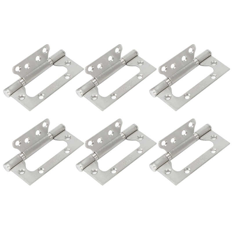 6Pcs Stainless Steel Flat Opening Door Window Hinges Mute Bearing Hinge Furniture Hardware