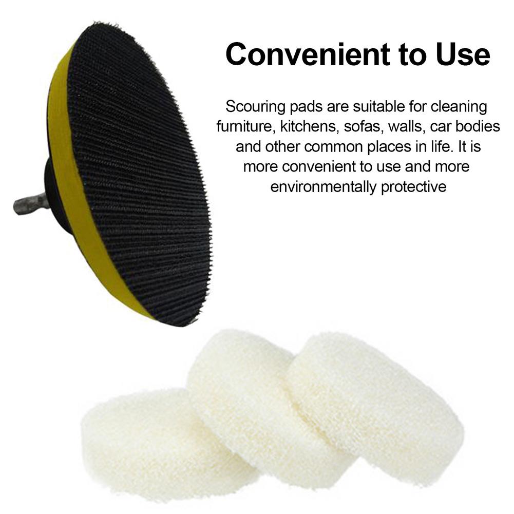 Electric Drill Brush Replaceable Scouring Pad Set Power Scrubber Polishing Brush Kit Accessories For Carpet Glass Car Clean