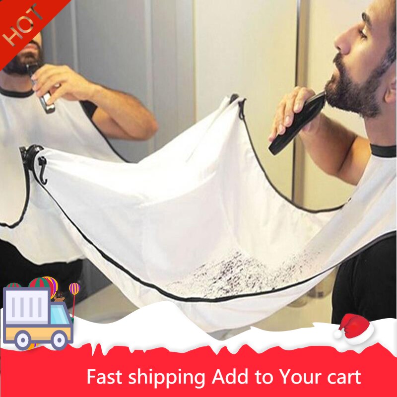 2022 fartuch robić golenia brody fartuch robić golenia pielęgnacja czyste włosy śliniak dla dorosłych twarz ogolony uchwyt robić fryzjera Organizer łazienkowy prezent dla człowieka