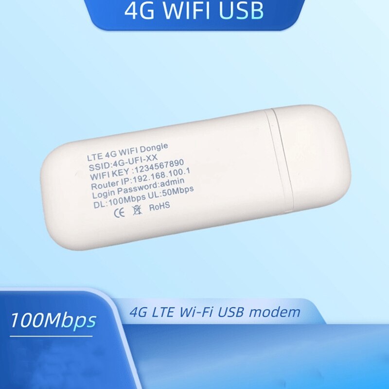 100Mbps 4G Lte Usb Wifi Modem 4G Usb Dongle Auto Wifi Router Lte 4G Wifi Dongle netwerk Adapter Met Sim Card Slot