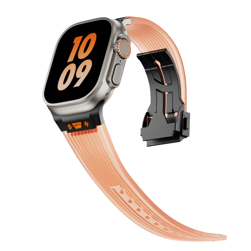 Transparentes Silikonarmband für Apfel Uhr-Armbänder Ultra 49 46 45 44 42 mm, weiches, wasserdichtes Armbinde, Sportarmband für iWatch Correa