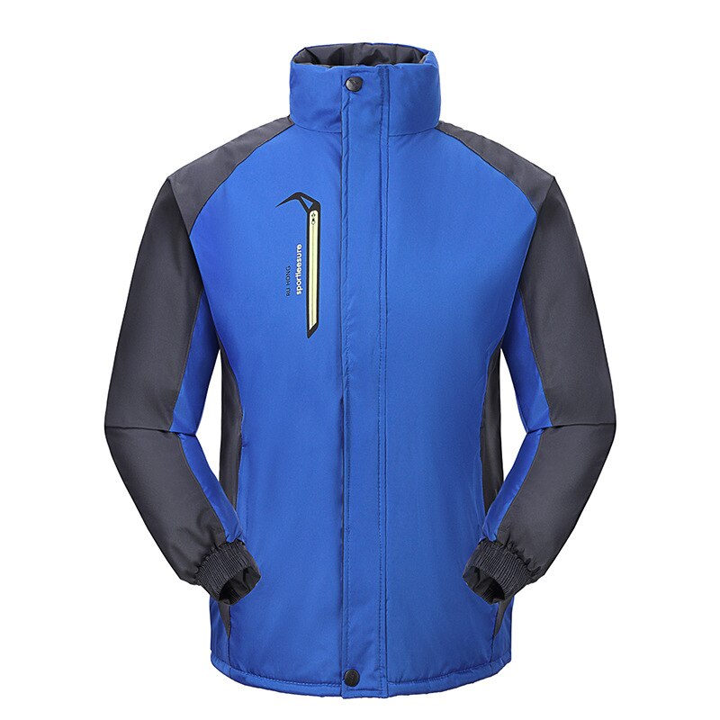 Winter Ski Jacke draussen Wandern Jacke Gepolsterte Wasserdichte Sport Snowboard Skifahren Jacke Warme Winddicht Bergsteigen anzug: Blau / XXL