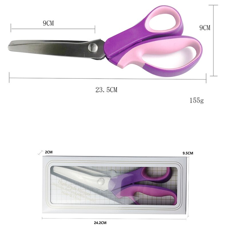 Tijeras para sastre de cuero en Zigzag, en forma de abanico, tejido de costura , Sastre, tijeras para tela, accesorios de costura