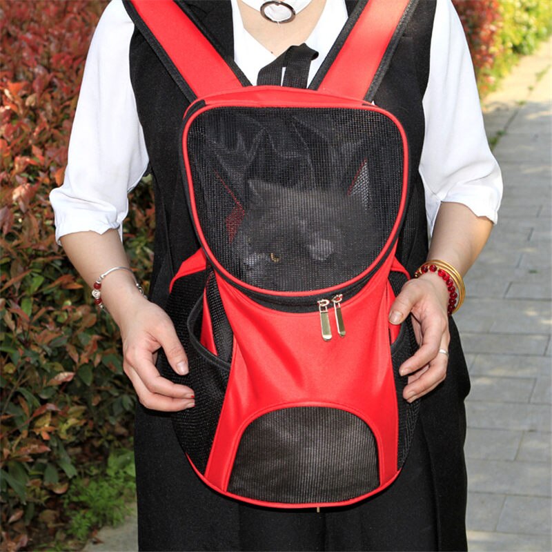 Draagbare Kat Hond Draagtas Ademend Mesh Outdoor Reizen Huisdieren Draagtas Dubbele Schouder Rugzak Voor Kleine Honden Dieren