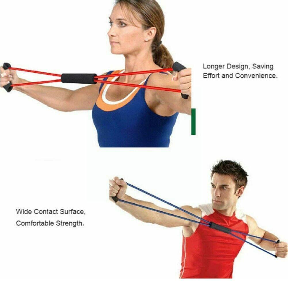 Cuerda de tensión para Yoga y Fitness, banda de pecho resistente a la polea de pared, artefacto para perder peso muscular, 8 cuerdas expansoras, Y0p2