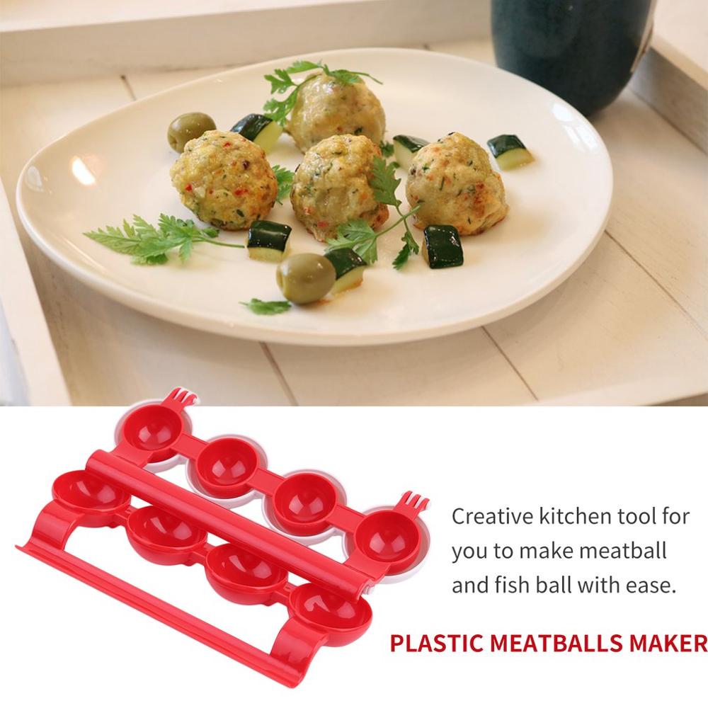 Albóndigas rellenas DIY, herramienta de cocina especial para el hogar, accesorios de plástico para hacer albóndigas, moldes para bolas de pescado