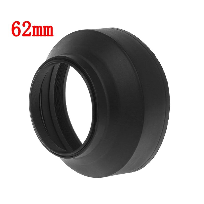 3-In-1 Camera Lens Hood Rubber Inklapbare Groothoek 3 Stage 62Mm Camera Accessoires Vervanging deel