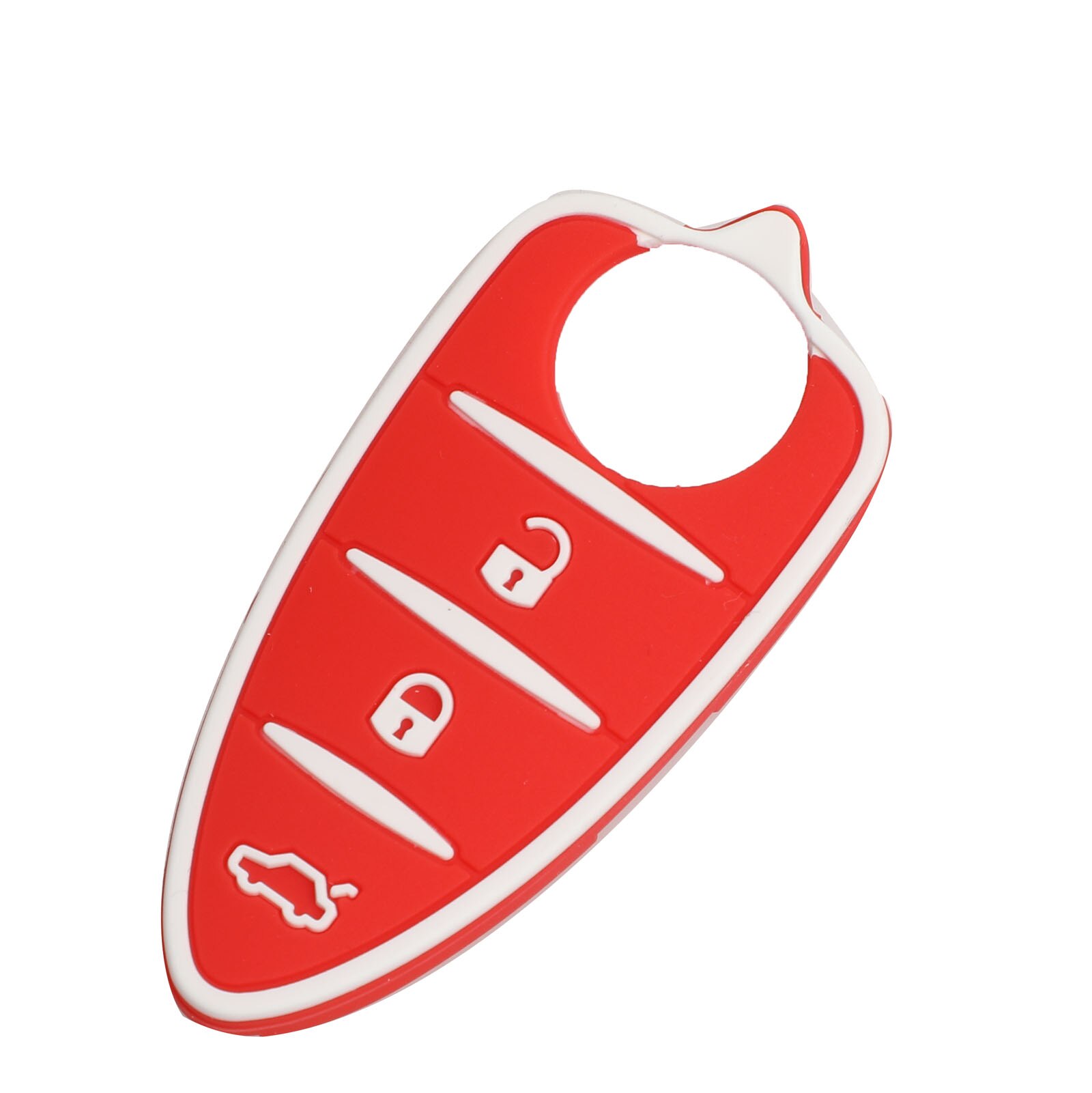 Jingyuqin kluczyk robić samochodu podkładka gumowa pokrywa 3 przyciski robić Alfa Romeo Mito Giulietta 159 GTA pokrywy skrzynka: czerwony