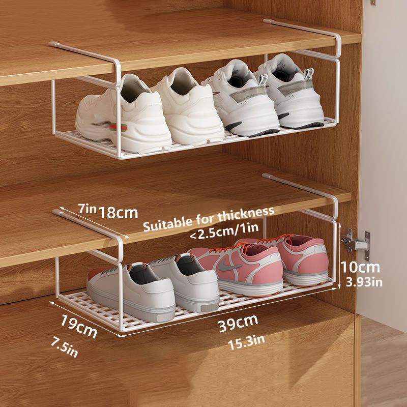 1/2pcs Layered Shoe Rack Home Dorm Office Shoe Cabinet Partition Artifact Space Saving Shoe Storage Shelf: Mixed Color
