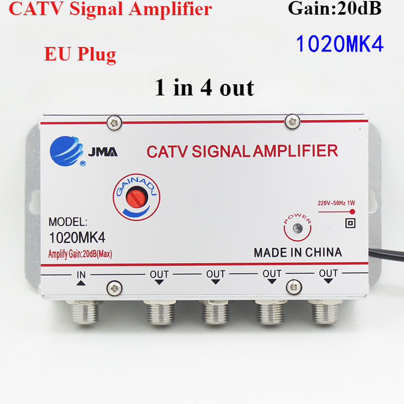 2/3/4/6/8 Way 20DB CATV TV Antenna Signal Amplifier Booster Splitter 8620SA2 8620SA3 for Digital TV Equipments EU Plug 220V: WHITE