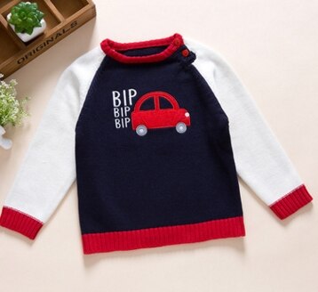 ¡Novedad de ! suéter de punto para otoño para bebé niña, prendas de vestir tejidas para niños, ropa de bebé vestimenta de manga larga: Navy / 12 meses