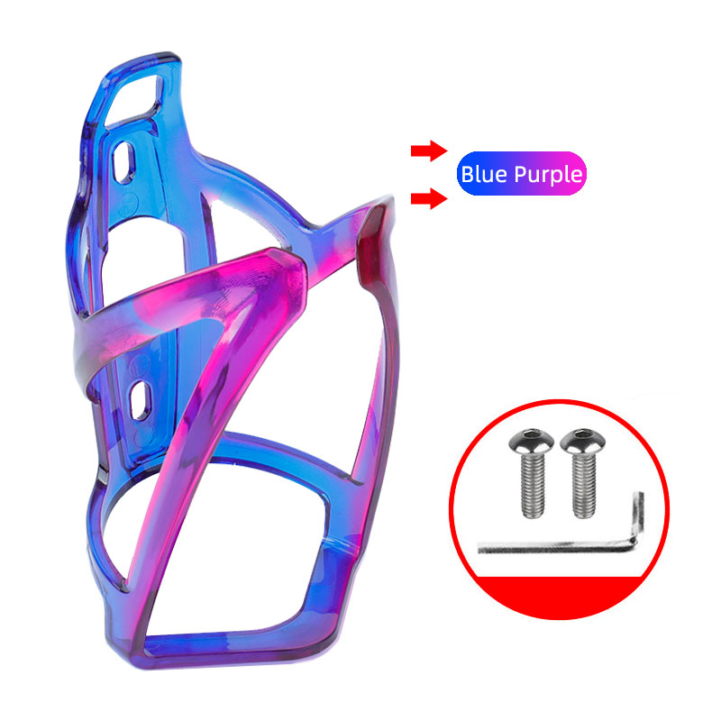 Porte-bouilloire élastique avec boulons de montage et clé hexagonale, matériau PC, dégradé de couleur, enveloppe de bouteille de boissons: Blue Purple