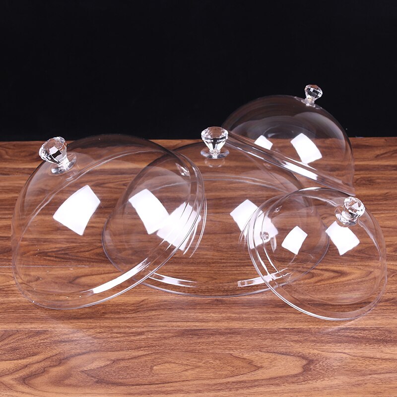 Shatter-resistant Acrylic Fresh-keeping Cover Transparent Round Tray Food Dust Cover Plastic Bread Food Cover Baking Cake Pan