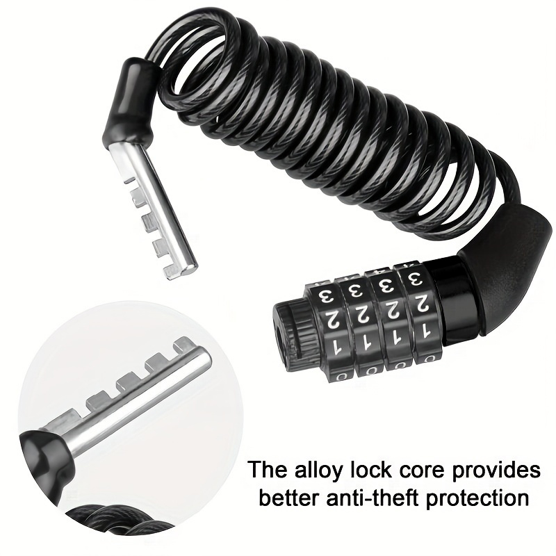 1 st Fietsslot Draad Touw Kettingslot Combinatieslot Mountainbike Motorfiets Anti-diefstal Wachtwoord Tas Slot Helm Slot