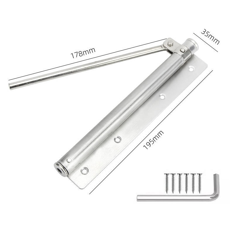 Adjustable Door Closers Surface Mounted Automatic Stainless Steel Spring Closing Door Closer Fire Rated Door Stopper Hardware: Beige