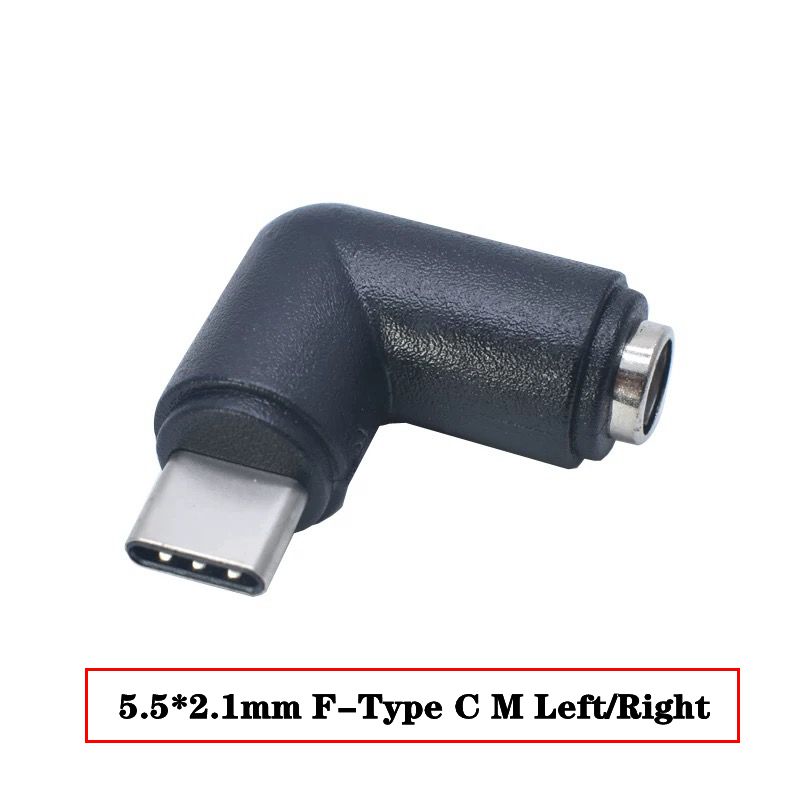 DC5.5 * 2.1mm Male Female To USB Mini 5P Micro 5P Type-C Male Female Adapter Elbow Android Phone DC Power Adapter 5V Interface: Fuchsia