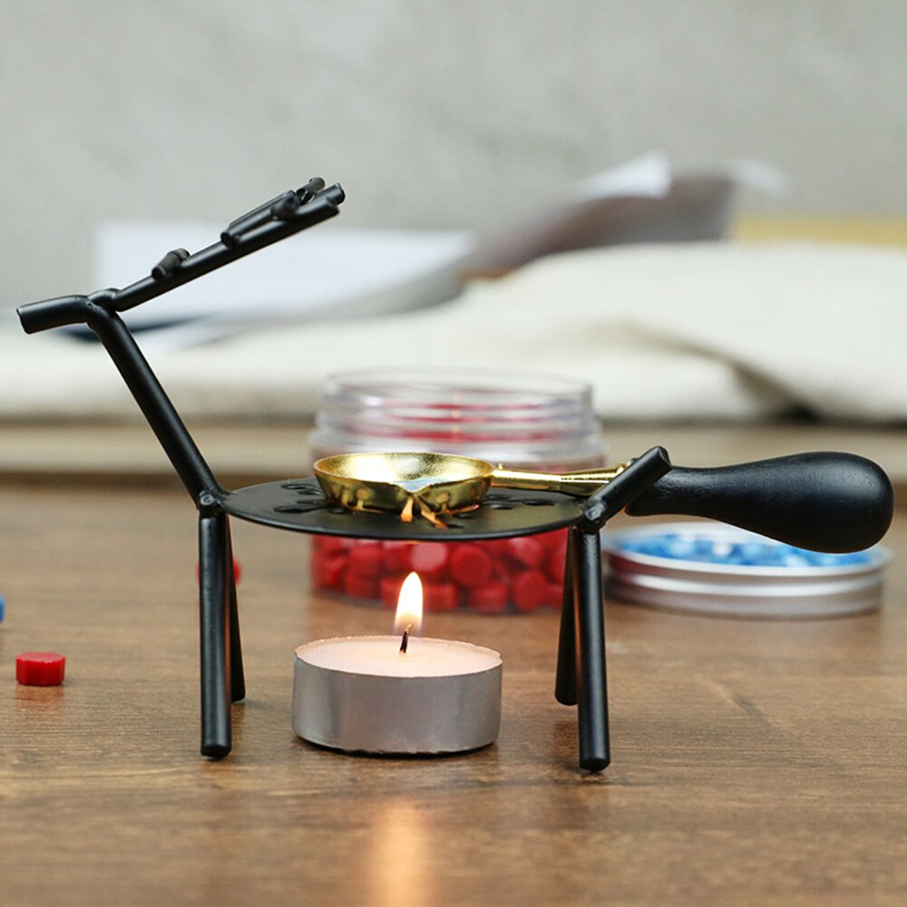 Herten-vormige Retro Lakzegel Metaal Ijzer Wax Stick Zegellak Oven Isolatie Wax Stick Smelten Lijm Wax Pellet oven Stand
