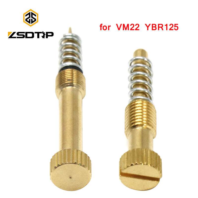 ZSDTRP para carburador Mikuni VM22, tornillo mezclador de aire y combustible, tornillo piloto, tornillo de ajuste de velocidad de ralentí, juego de tornillos del acelerador para YBR125