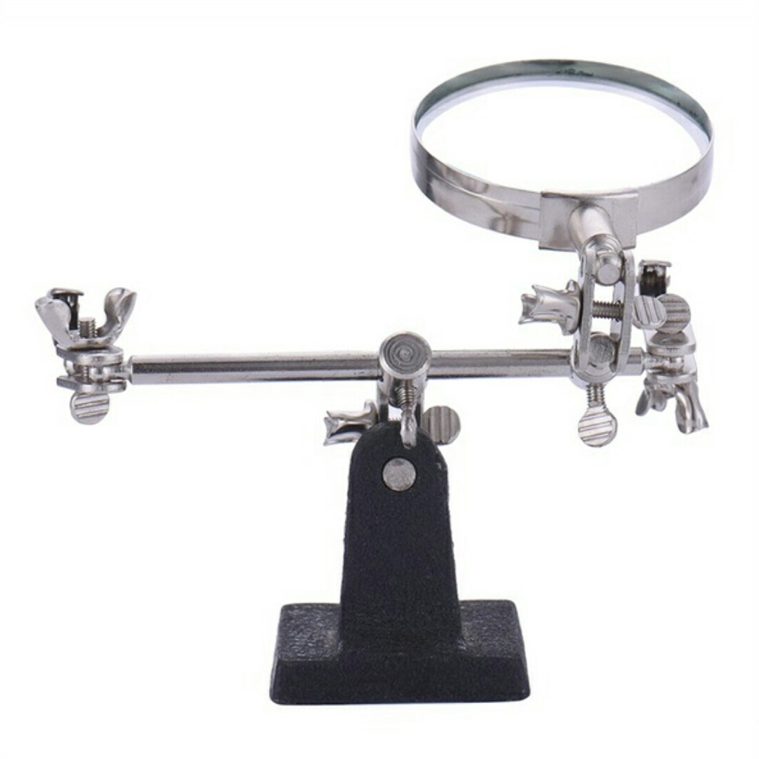 5 LED Welding Magnifying Glass Auxiliary Clip loupe Magnifier Hand Soldering Solder Iron Stand Holder Station 2.5X 7.5X 10X Lens