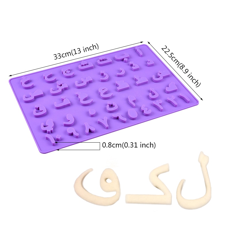 Arabische alfabet siliconen mal fondant chocolade letters mal taart suiker ambacht bakvorm taart decoratie gereedschap