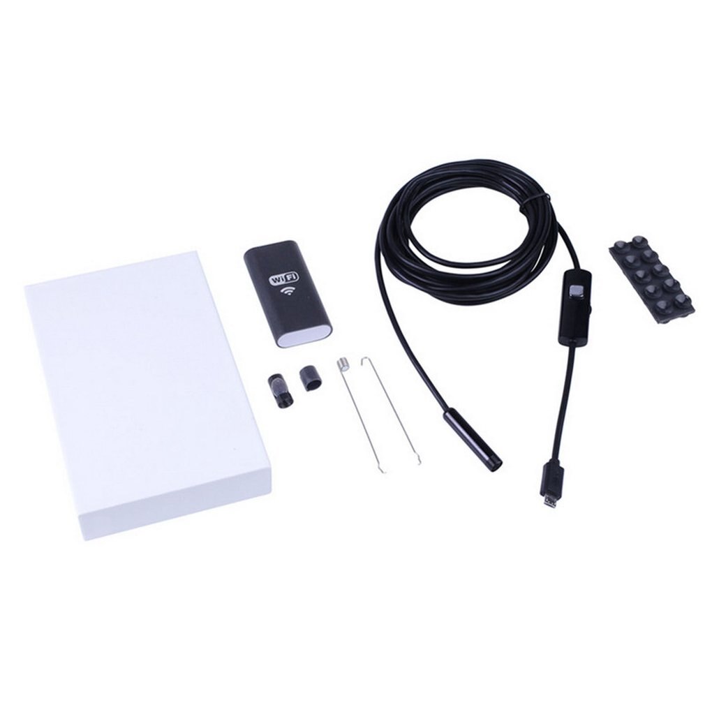 Waterproof WiFi Mobile Phone Endoscope 8mm 8 LED Handheld Borescope Digital Inspektion Camera With USB Adapter