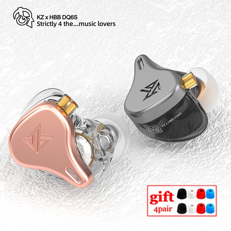KZ × HBB-auriculares internos DQ6S, cascos metálicos HiFi con Monitor de música, ZEX PRO EDX PRO ZSX ZAX ZAS ZS10PRO CRA DQ6