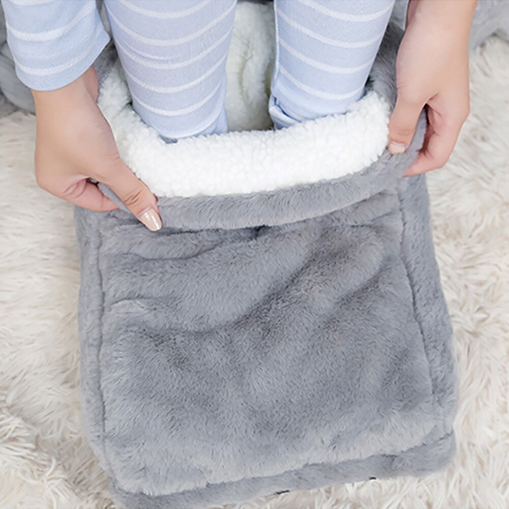 Botas Furry Elétrico Aquecido Termostato Casa Escritório Frio Terapia Pés de Carregamento USB Sapatos Pé Quente Fácil de Operar Inverno Quente