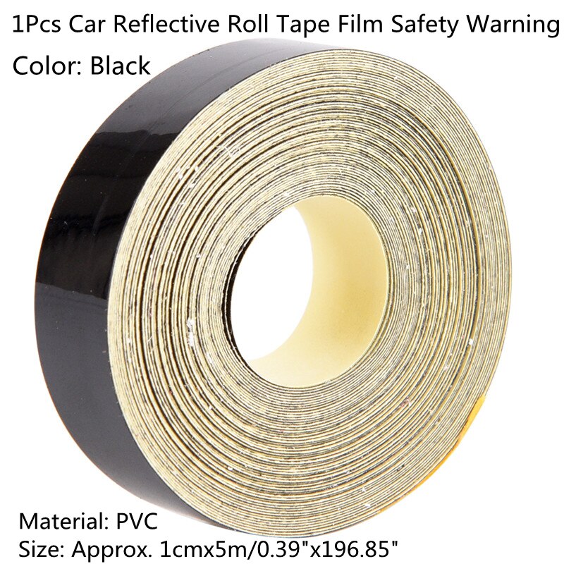 1Pcs/4Pcs Reflective Safety Warning Strip Tape Car Door Bumper Reflector Stickers Decal: O